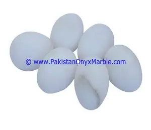 Melhor qualidade fabricante onyx ovos decorativos branco