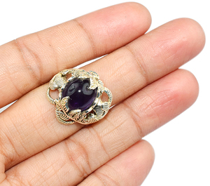 Anillo de plata de primera ley con forma de hoja Ovalada para mujer, sortija, plata esterlina 925, amatista, aspecto perfecto, 925 - Product Image 4