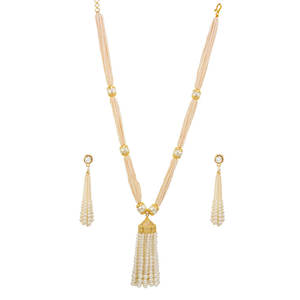สร้อยคอชุบทอง Mala ผู้ค้าส่งเครื่องประดับเลียนแบบ-14600 - Product Image 1