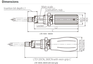 Tournevis à couple réglable de précision TOHNICHI Japon 1/4\" Hex Root Bit Application Matériel Outils à main - Product Image 5