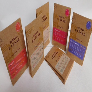 Bolsas de papel Kraft personalizadas con logotipo y texto impreso para el envasado de alimentos y especias - Product Image 1