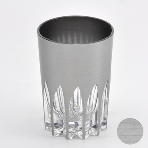 Gobelet moderne écologique coupé en diamant fini cuivre en plastique avec sérigraphie - Product Image 3