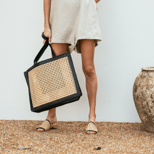 สี่เหลี่ยมเปิดทอผ้าหวายกระเป๋า - Product Image 4