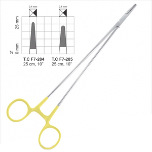 Portaagujas Castroviejo de alta calidad, fórceps TC con mango dorado, instrumentos quirúrgicos de acero inoxidable fabricados en Pakistán - Product Image 3