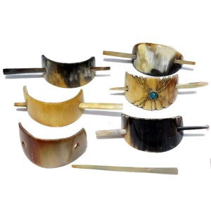 Pasadores de cuerno étnico, accesorios para el cabello de moda hechos a mano para mujer - Product Image 1