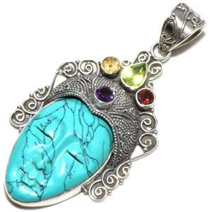 Aura ของความงามหลายหิน925จี้ Silvgr เงินสดเครื่องประดับเงินสเตอร์ลิงเครื่องประดับ - Product Image 2