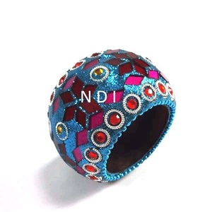 Rond de serviette décoratif de forme personnalisée pour la décoration de table Rond de serviette décoratif en forme de perle pour la restauration d'hôtel utilisé - Product Image 2