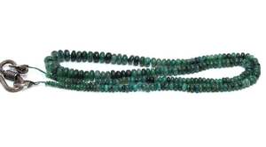 Natural Emerald Loose Gemstone <b>Beads</b> Smooth Rondelle Shape <b>Stone</b> <b>Beads</b> - Product Image 3