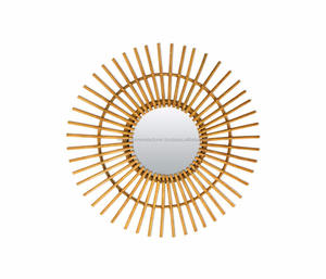 Miroir vintage en rotin Boho du fabricant BAO MINH divers modèles pour une utilisation décorative - Product Image 4