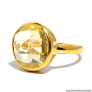 925 sterling silver <b>Citrine</b> Gemstone <b>Ring</b> - Product Image 1