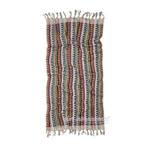 Toalla de telar manual Peshtemal multicolor, lujosa y pesada. Colección Handloomed hecha en Turquía - Product Image 4