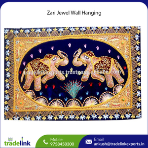 Zari colgante de pared única tela ecológica bordada joya resina forma de flor para decoración del hogar regalo autoadhesivo - Product Image 4