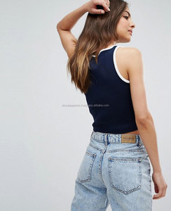 Débardeur OEM à imprimé et personnalisé 95% coton, tenue de sport pour femmes, 5% Spandex, vente en gros - Product Image 4