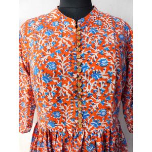 Túnica de algodón con estampado étnico para mujer, 100% de algodón túnica, para fiesta de verano - Product Image 3