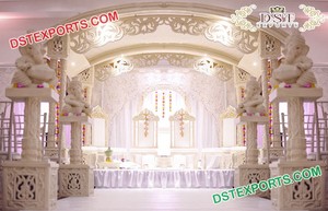 Elegante Conjunto de Mandap para Bodas, Decoraciones Modernas, Conjunto de Mandap de Madera Tallada para Bodas, Fabricante de Conjuntos de Mandap para Bodas Indias en Australia - Product Image 3