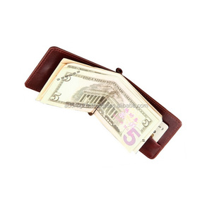 กระเป๋าสตางค์พับสองพับหนังแท้สีน้ำตาล2024มีที่ใส่เงินเปิดปิดกระเป๋าสตางค์ยาว RFID แบบสั้น - Product Image 1