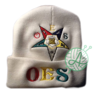 OES Bonnets en tricot de qualité supérieure brodés Ordre de l'étoile de l'Est Couvre-chef Impression de personnages d'hiver Broderie 3D - Product Image 2