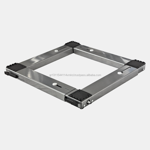Ajustable Inox de plata pesado aparato rueda cuadrada rodillos ruedas/carro - Product Image 1