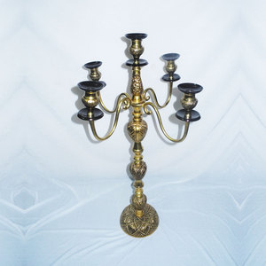 Candélabre élégant en métal aluminium doré cheminée en verre entonnoir chandelier support de pilier pour la décoration de la maison ou à des fins de cadeau - Product Image 5