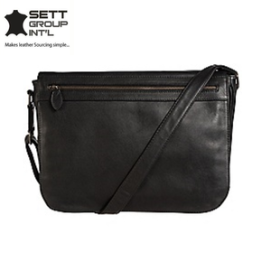 กระเป๋าหนังสะพายข้างสำหรับทุกเพศ, กระเป๋าหนังสะพายข้างดีไซน์สวยเป็นมิตรต่อสิ่งแวดล้อมกระเป๋ามีตัวอักษรที่กำหนดโลโก้เองโพลีเอสเตอร์ซับในมีซิป - Product Image 4