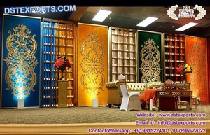 Sangeet ม่านติดผนังพิมพ์ลาย lehariya, ม่านแขวนสำหรับแสดงบนเวทีมีสีสันสวยงามมีการตั้งค่ากลางแจ้งพร้อมม่านฉากหลัง - Product Image 5