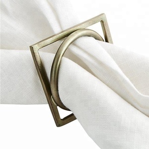 Oro anillo de servilleta de boda al por mayor Hotel-restaurante Villa de plata de oro colorido personalizado según el cliente hizo la India moderna - Product Image 6