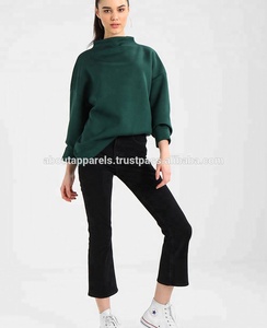 Nueva llegada barato elegante mujer polar 100% algodón sin mangas sudaderas con capucha en blanco al por mayor, nueva sudadera transpirable Sudadera con capucha verde - Product Image 5