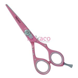 Ciseaux de barbier japonais, couleur rose, bord de rasoir/bord convexe, ciseaux de Salon de coiffure, ciseaux de coupe de cheveux pour Salon de coiffure - Product Image 1
