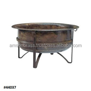 Garden <b>Fire</b> <b>Pit</b> Copper Antique Finishes with Decorative Frame & Stand Outdoor Garden Heater <b>Camping</b> <b>Fire</b> <b>Pit</b> - Product Image 1