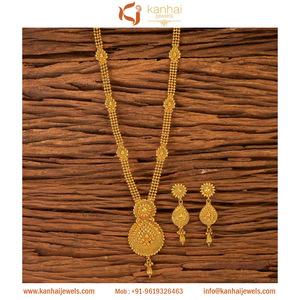 Antiguo collar largo con chapado en oro en la venta al por mayor de oro 17605 - Product Image 1