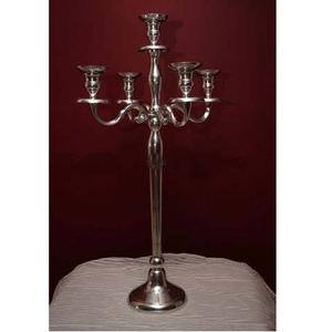 Pièce maîtresse faite à la main or candélabre moyen bougeoir en métal pour mariage décor à la maison autres bocaux à bougies et lanternes - Product Image 4