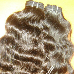 100% máquina de trama doble sin enredos cabello crudo extensiones de cabello Remy ondulado cabello humano suelto desprendimiento postizos Wafting - Product Image 1