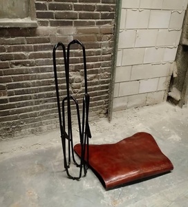 Silla de ocio de mariposa plegable industrial moderna de cuero genuino y hierro para interior y exterior, muebles para el hogar, sala de estar - Product Image 2