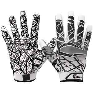 Gants de récepteur de football américain pour jeunes sur mesure uniformes de sublimation poignées en cuir légères et respirantes personnalisables - Product Image 2