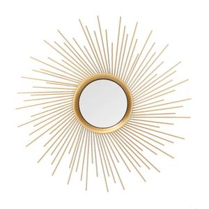 Cadre en laiton doré miroir mural Sunburst décoratif pour la maison de luxe salon salle à manger décoration murale miroir mural - Product Image 1