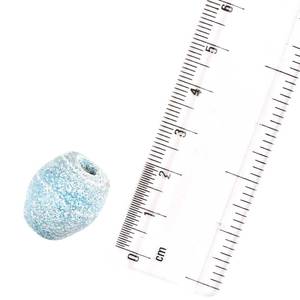 Natural Blue Stone Granules Design Barrel Shaped Loose Glass <b>Beads</b> for Jewelry (12 in Pack) - Product Image 1