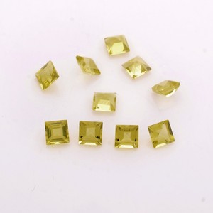 100% เครื่องประดับควอตซ์ธรรมชาติเลมอนทรงกลมทรงกลมเจาะต่างหูแหวน - Product Image 4