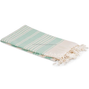 Anatolia Pestemal ผ้าขนหนูตุรกี,ผ้าเช็ดตัวแบบพกพาสีเขียวคอลเลกชันคลาสสิก - Product Image 2