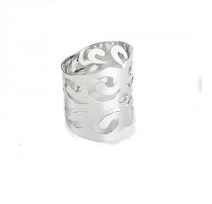 Wholesale <b>Silver</b> Metal <b>Napkin</b> Rings for Party Wedding Restaurant Hotel Dining Decorations - Product Image 1