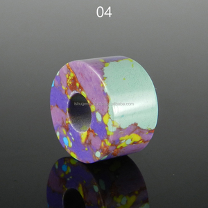 14x8x5mm smooth tyre beads - Synthetic purple mohave turquoise - Gemstone big hole beads - european beads for <b>bracelet</b> - IG0144 - Product Image 4