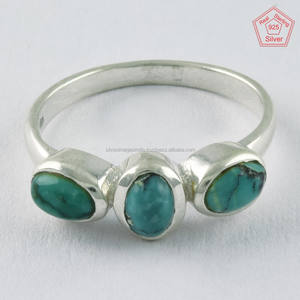 Special Moment anillo de Plata de Ley 925 con piedra turquesa, mayorista de joyas de plata, exportador de joyas de plata - Product Image 1