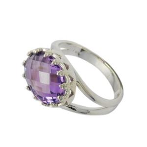 New Fashion Genuine Amethyst Eternity Vermeil <b>Ring</b> 925 Sterling <b>Silver</b> Jewelry Bezel Setting for Wedding Party <b>Man</b> Woman Gift - Product Image 2