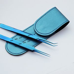 Juego de pinzas para pestañas de marca personalizada Premium, 2 uds., extensión de pestañas de viaje Personal, herramienta de belleza, curva puntiaguda profesional - Product Image 3