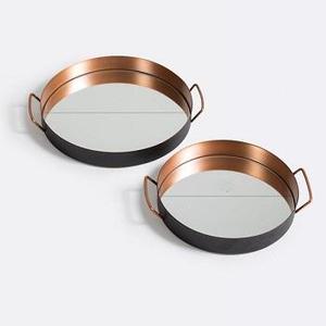 Plateau de service martelé en cuivre pur, écologique, rond, en métal, pour restaurant et hôtel, plateau décoratif, taille personnalisée pour la maison et la cuisine - Product Image 5