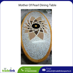 Table à manger en nacre Meubles de salon confortables et durables avec un design créatif unique Assemblage facile - Product Image 5