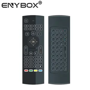 Controle remoto air fly mouse retroiluminado mx3 pro, mais novo controle remoto para android tv box x96