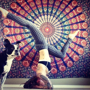 Hippie Indian Star Mandala colgante de pared bohemio reina tapiz impreso 100% algodón hecho a mano lavable a máquina tamaño personalizado - Product Image 3