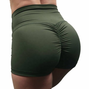 ¡Novedad de 2019! Pantalones cortos de gimnasio de cintura alta para mujer, mallas fruncidas cómodas para el trasero, pantalones de Yoga - Product Image 1