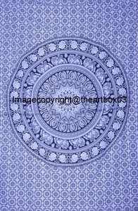 Tapices bohemios de algodón indio 100%, Mandala de elefante impreso con patrón Floral, colgante de pared para decoración de dormitorio, Textiles para el hogar - Product Image 5