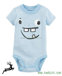 Haute qualité unisexe bio bébé barboteuse combinaison Boutique conception OEM avec volants rayé tricot pour l'hiver nouveau-né dormir - Product Image 2